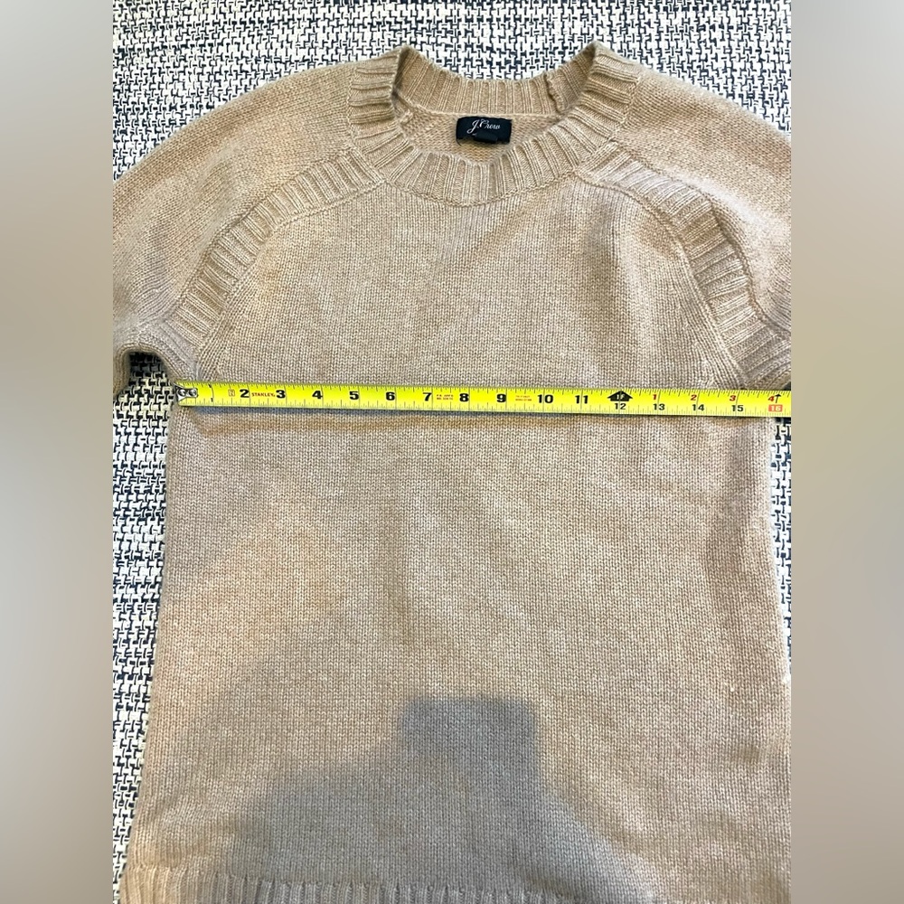 NEW J. Crew Crewneck Tunic Sweater in Everyday Cashmere, Camel, Sz XS - Picture 10 of 10